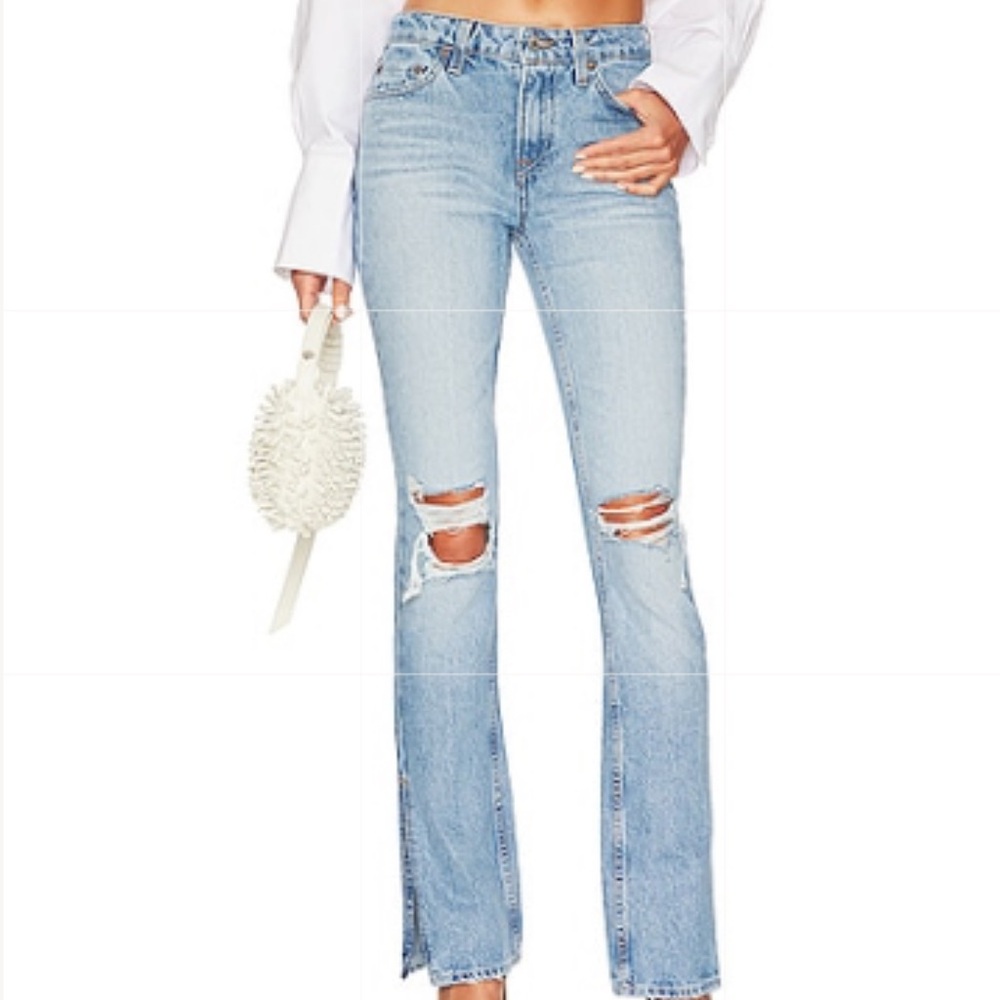 GRLFRND Hailey low rise slim boot with slit